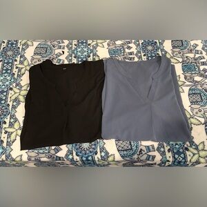 Lot of 2 Amazon Women's V-Neck Blouses